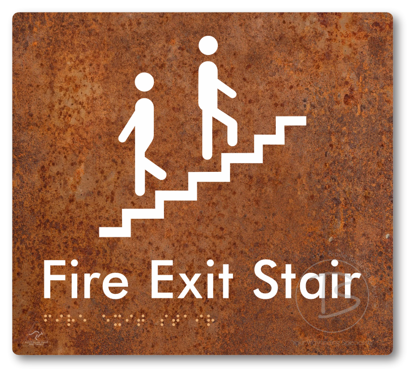 Fire Exit Stair - Braille Tactile Signs Aust.