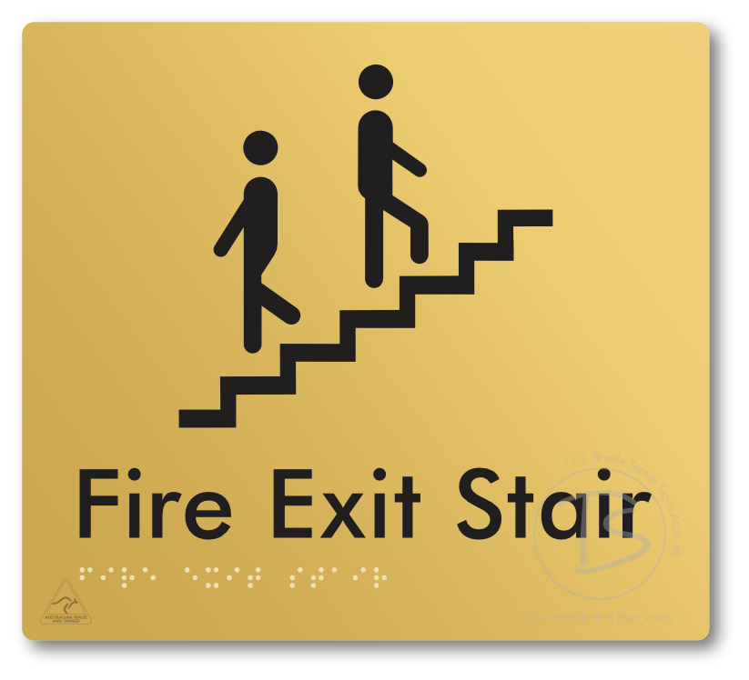 Fire Exit Stair - Braille Tactile Signs Aust.