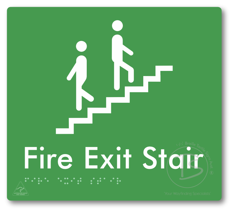 Fire Exit Stair - Braille Tactile Signs Aust.
