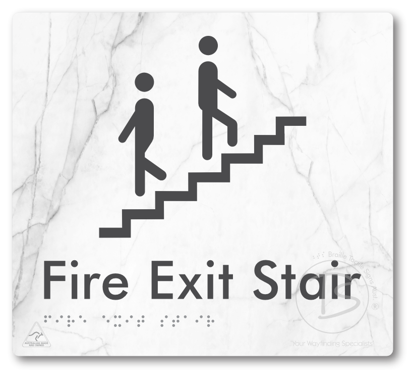 Fire Exit Stair - Braille Tactile Signs Aust.