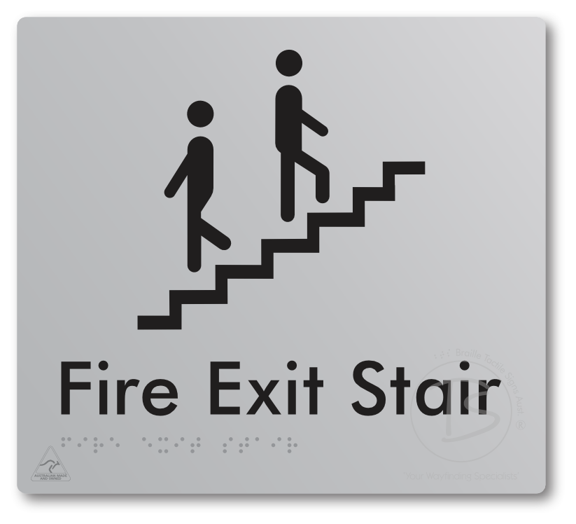 Fire Exit Stair - Braille Tactile Signs Aust.