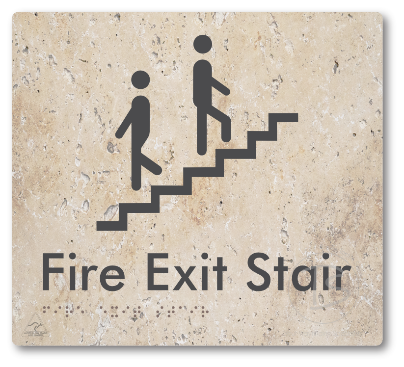 Fire Exit Stair - Braille Tactile Signs Aust.