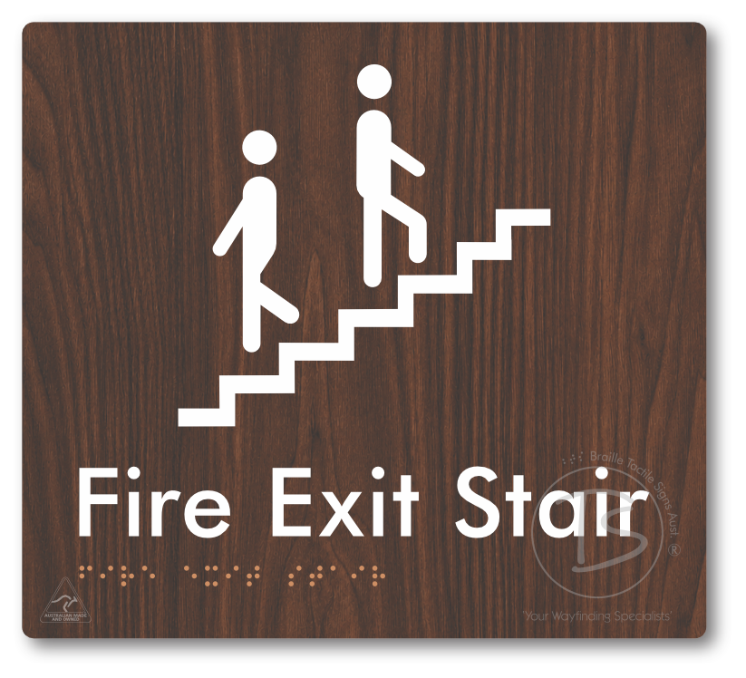Fire Exit Stair - Braille Tactile Signs Aust.