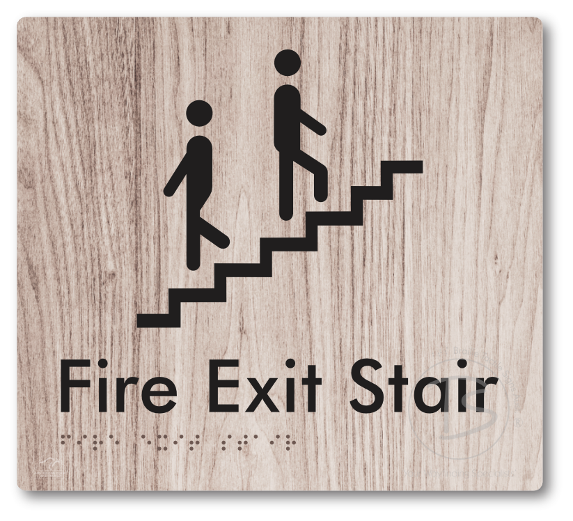 Fire Exit Stair - Braille Tactile Signs Aust.