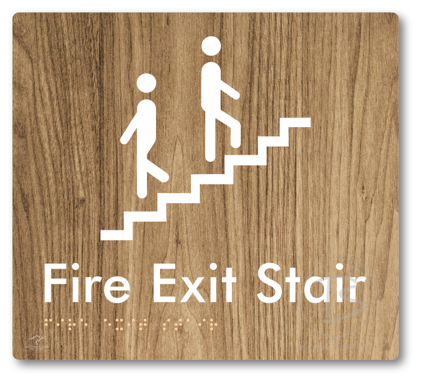 Fire Exit Stair - Braille Tactile Signs Aust.