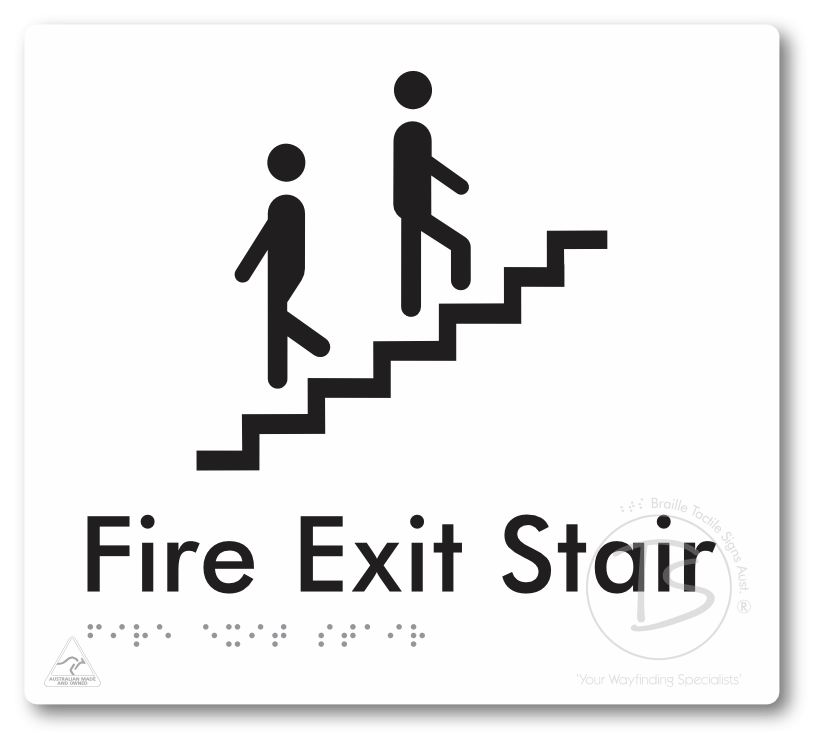 Fire Exit Stair - Braille Tactile Signs Aust.