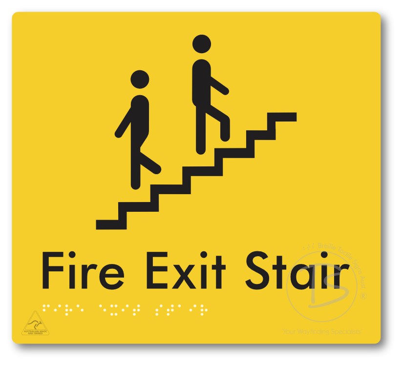 Fire Exit Stair - Braille Tactile Signs Aust.