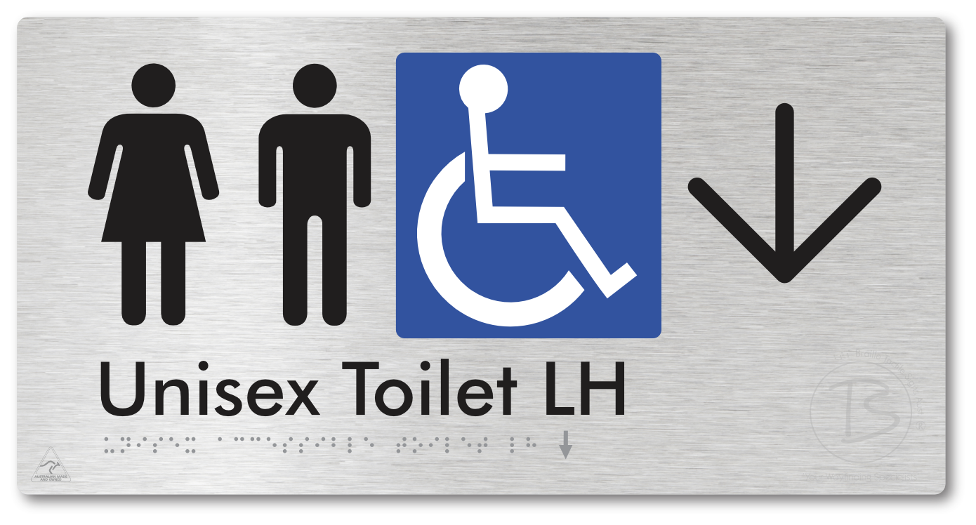 Unisex Accessible Toilet LH with Large Directional Arrow