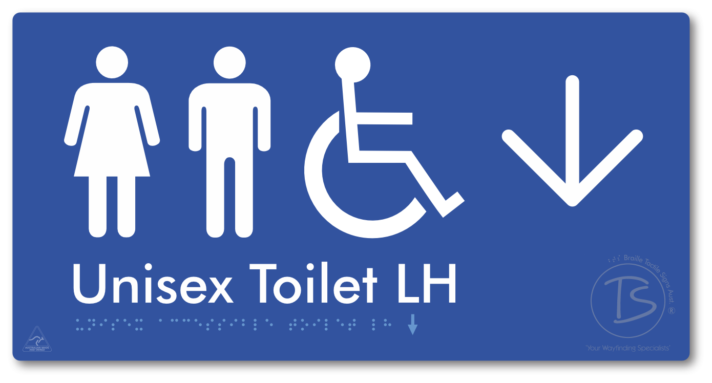 Unisex Accessible Toilet LH with Large Directional Arrow