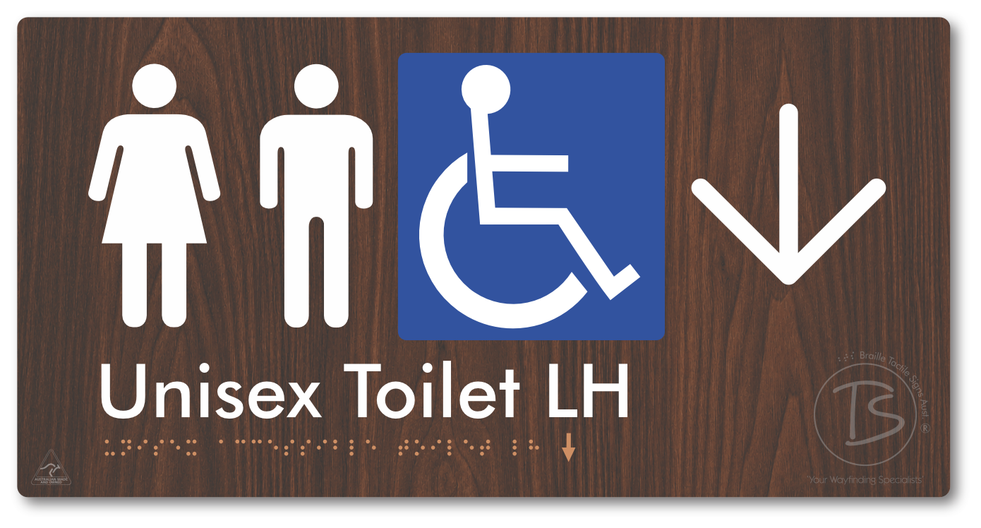 Unisex Accessible Toilet LH with Large Directional Arrow