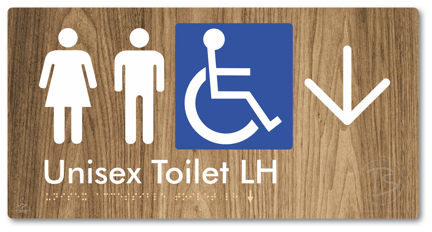 Unisex Accessible Toilet LH with Large Directional Arrow