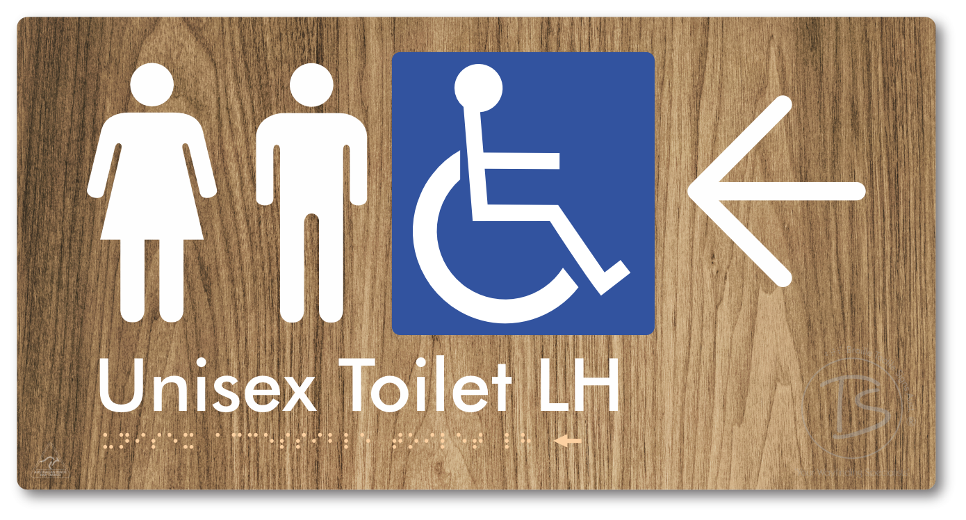 Unisex Accessible Toilet LH with Large Directional Arrow