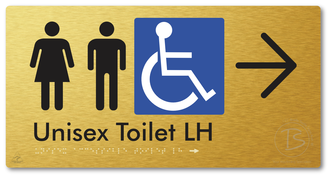 Unisex Accessible Toilet LH with Large Directional Arrow