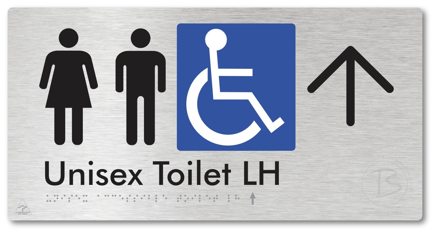 Unisex Accessible Toilet LH with Large Directional Arrow