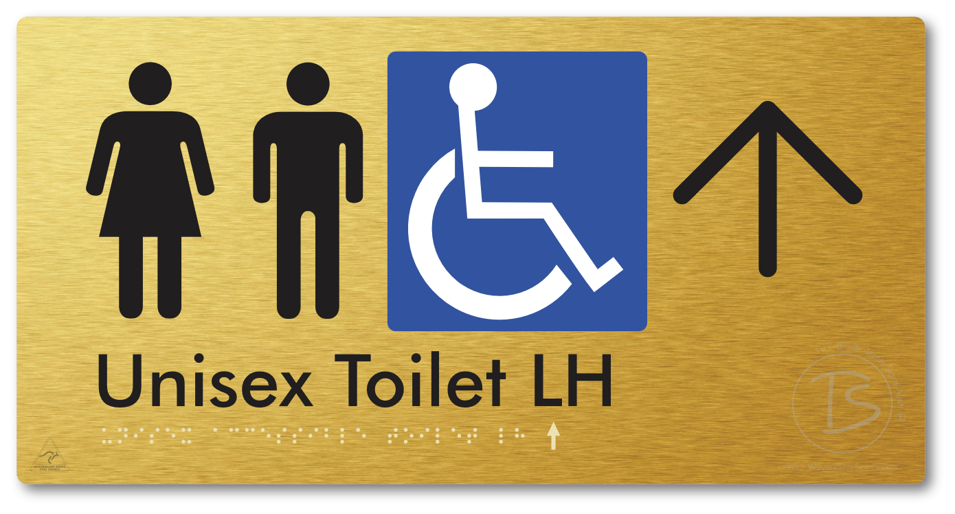 Unisex Accessible Toilet LH with Large Directional Arrow