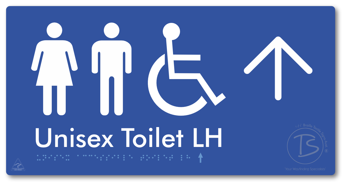 Unisex Accessible Toilet LH with Large Directional Arrow