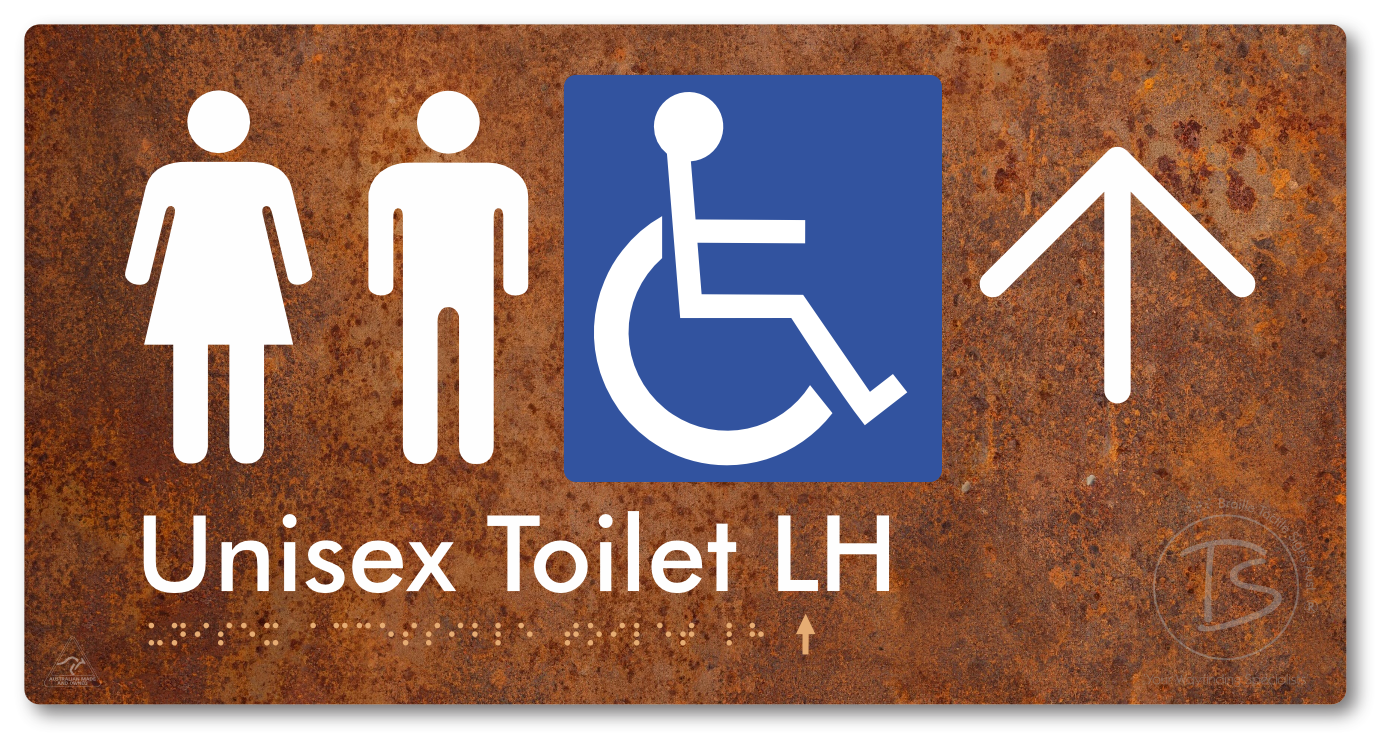 Unisex Accessible Toilet LH with Large Directional Arrow