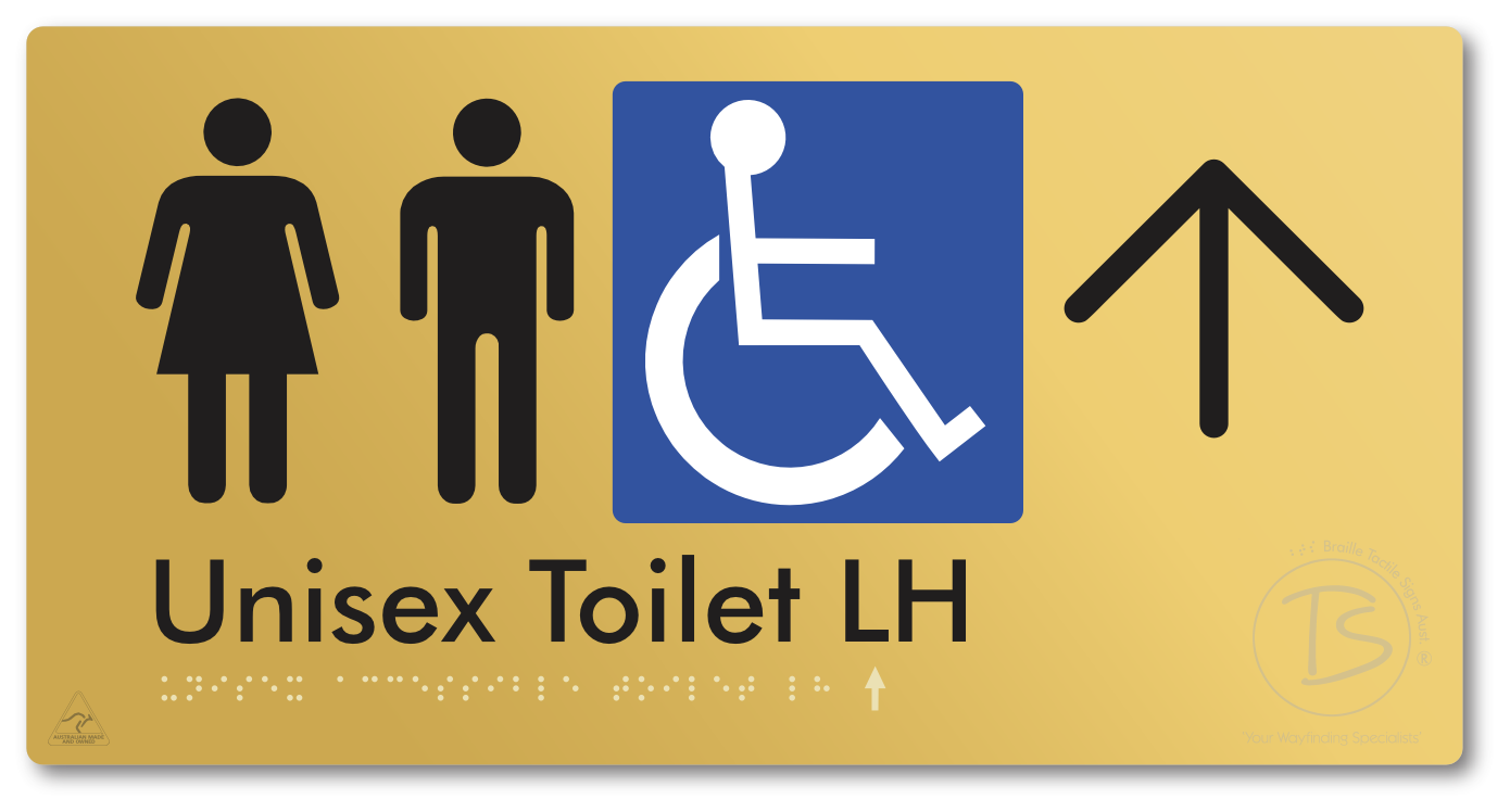 Unisex Accessible Toilet LH with Large Directional Arrow