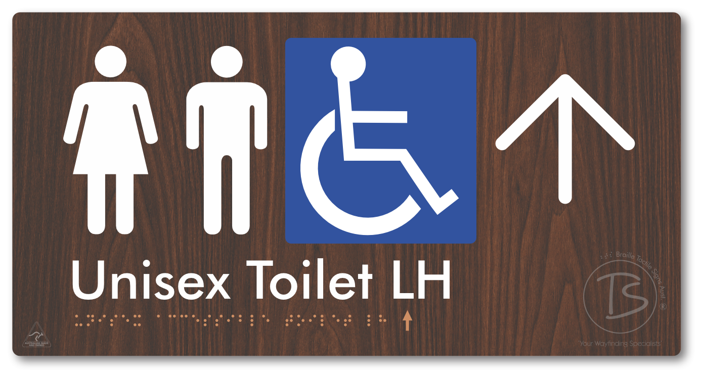 Unisex Accessible Toilet LH with Large Directional Arrow