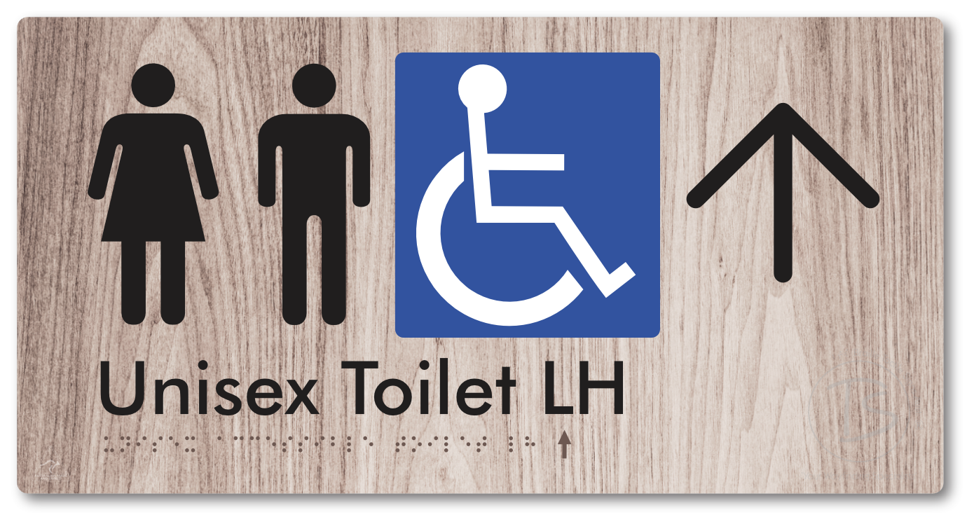 Unisex Accessible Toilet LH with Large Directional Arrow