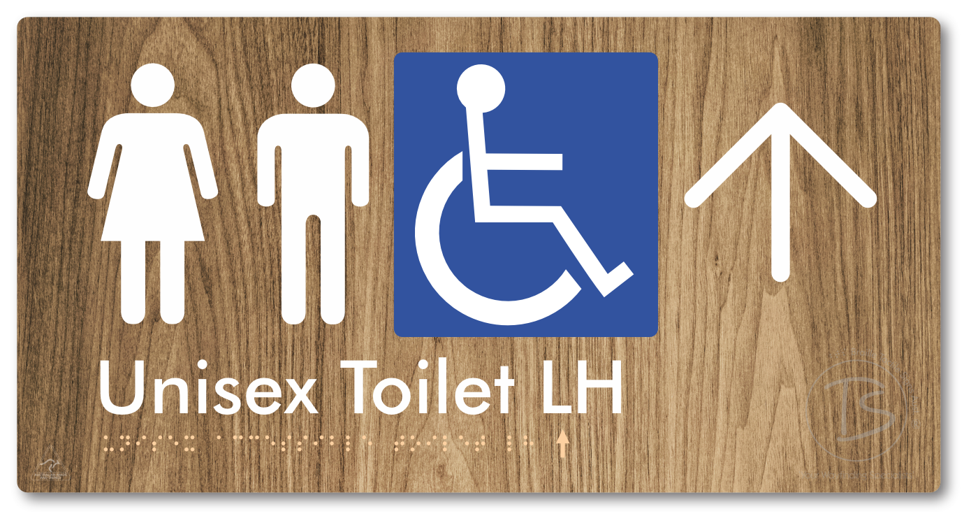 Unisex Accessible Toilet LH with Large Directional Arrow