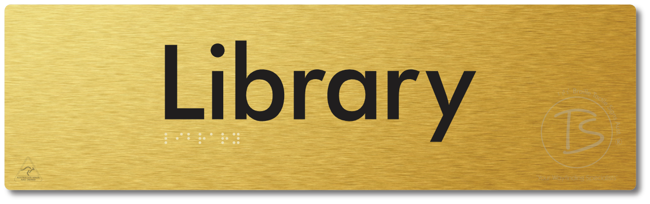 Library - Braille Tactile Signs Aust.