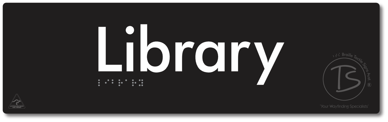Library - Braille Tactile Signs Aust.
