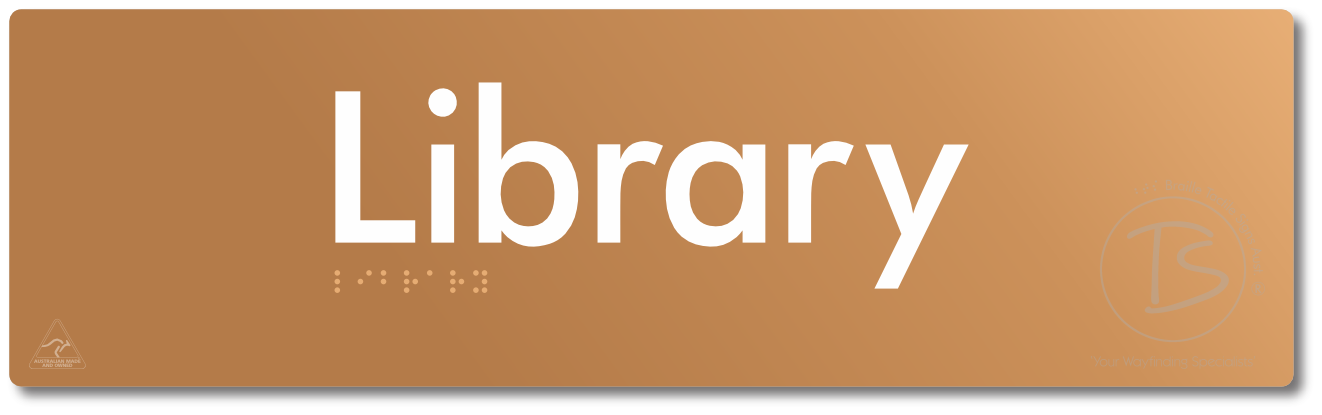 Library - Braille Tactile Signs Aust.