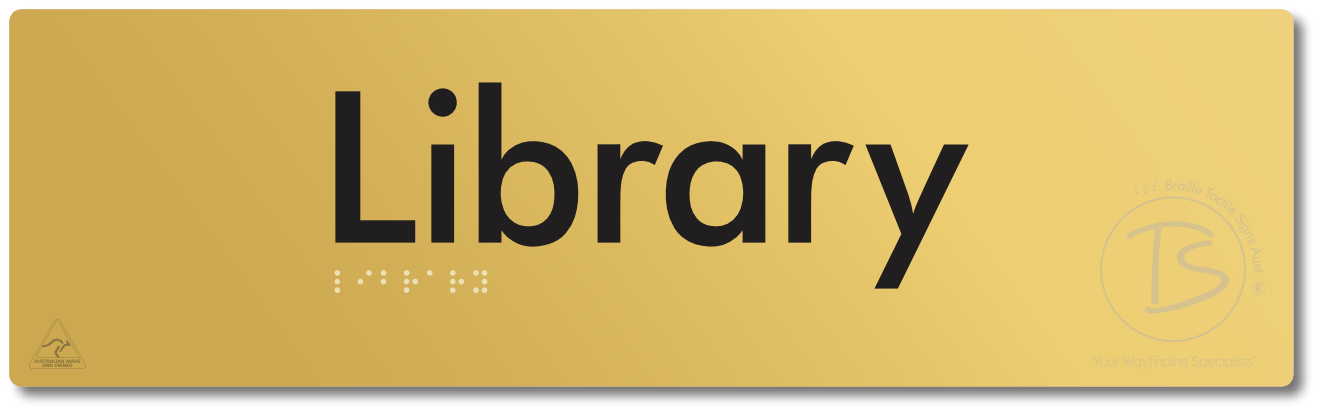 Library - Braille Tactile Signs Aust.
