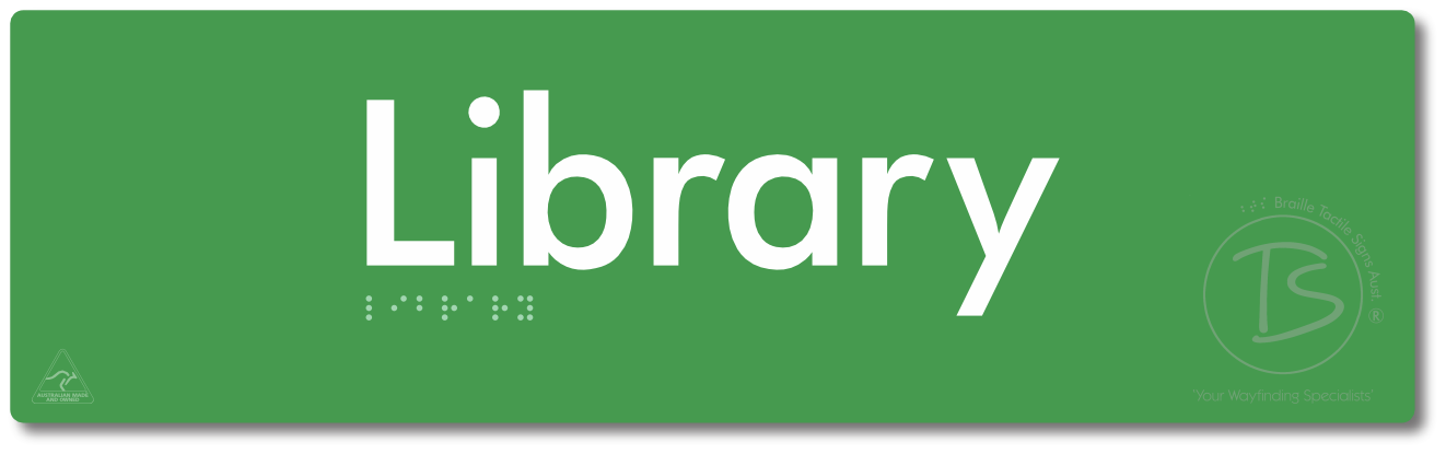 Library - Braille Tactile Signs Aust.