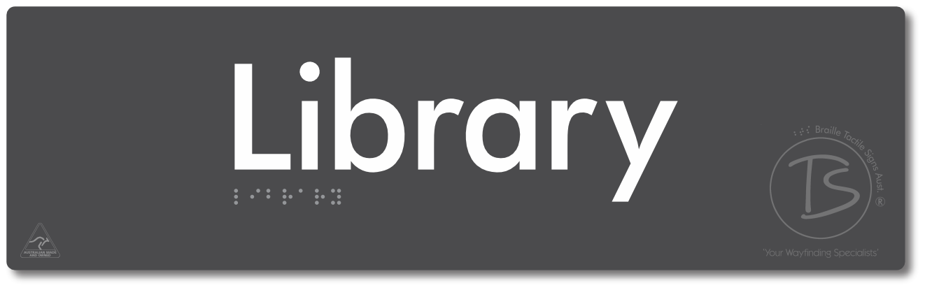 Library - Braille Tactile Signs Aust.