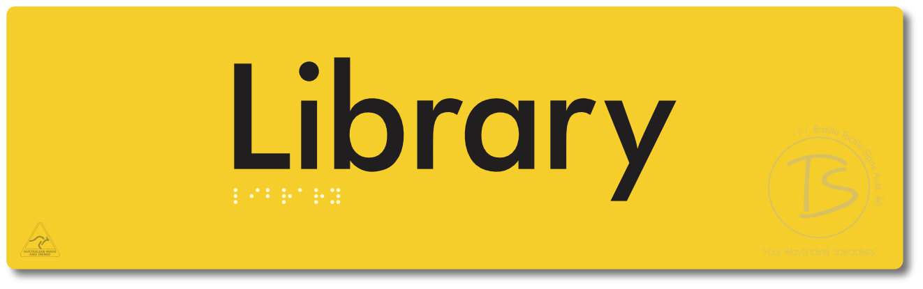 Library - Braille Tactile Signs Aust.