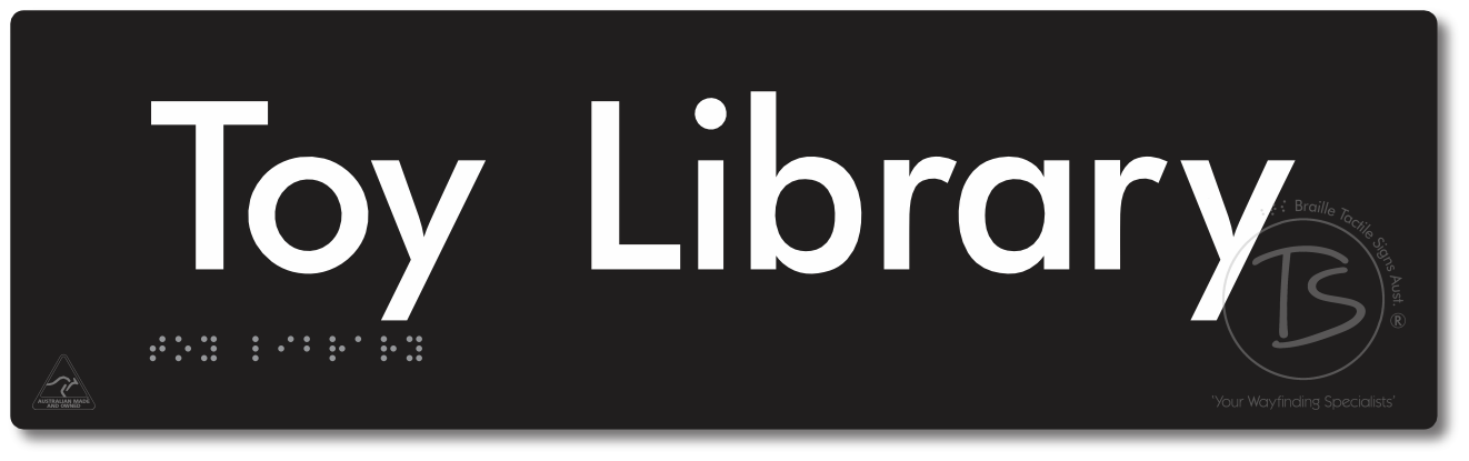 Toy Library - Braille Tactile Signs Aust.