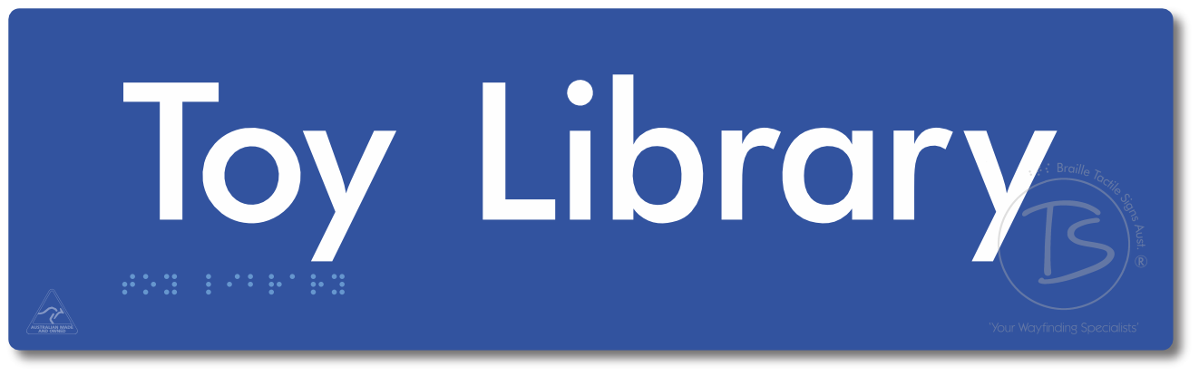 Toy Library - Braille Tactile Signs Aust.