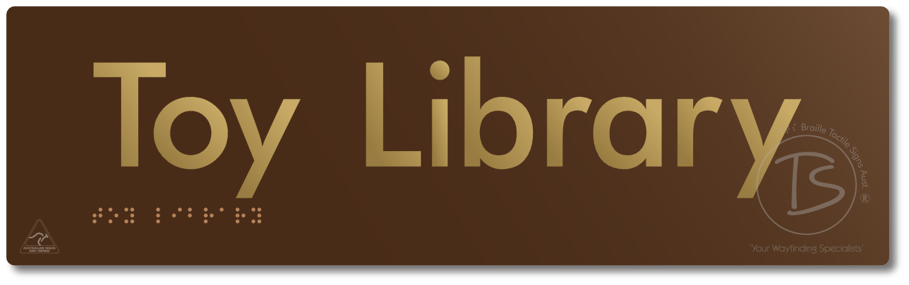 Toy Library - Braille Tactile Signs Aust.