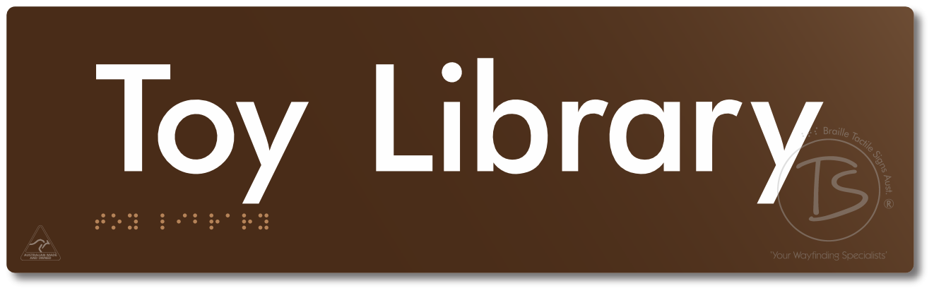 Toy Library - Braille Tactile Signs Aust.