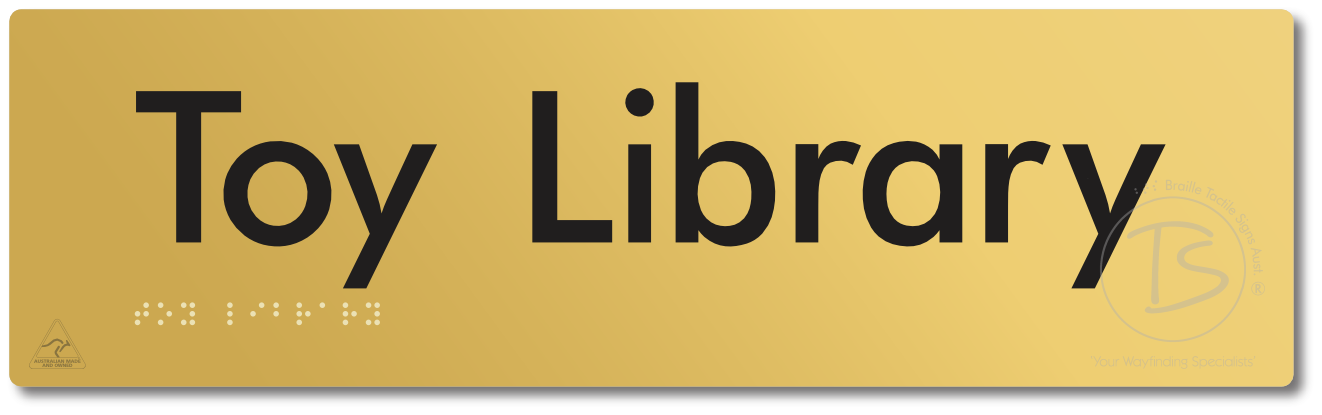 Toy Library - Braille Tactile Signs Aust.