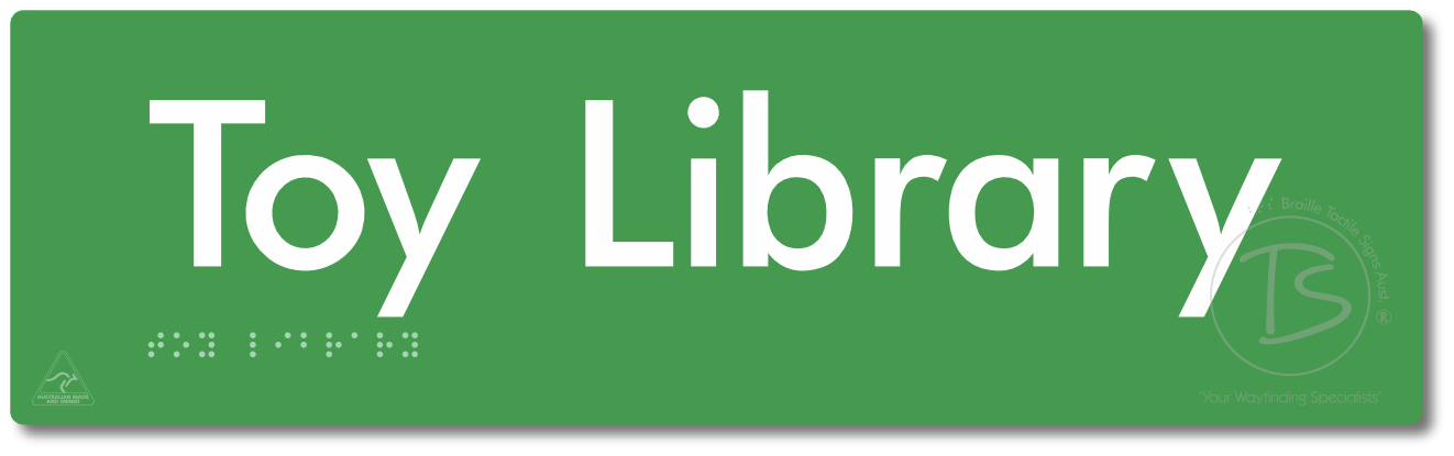 Toy Library - Braille Tactile Signs Aust.