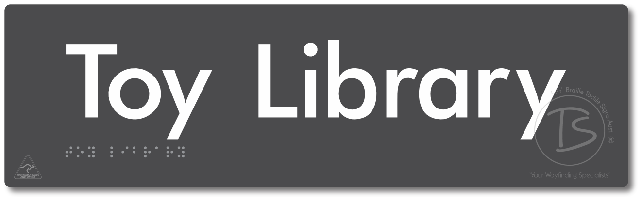 Toy Library - Braille Tactile Signs Aust.