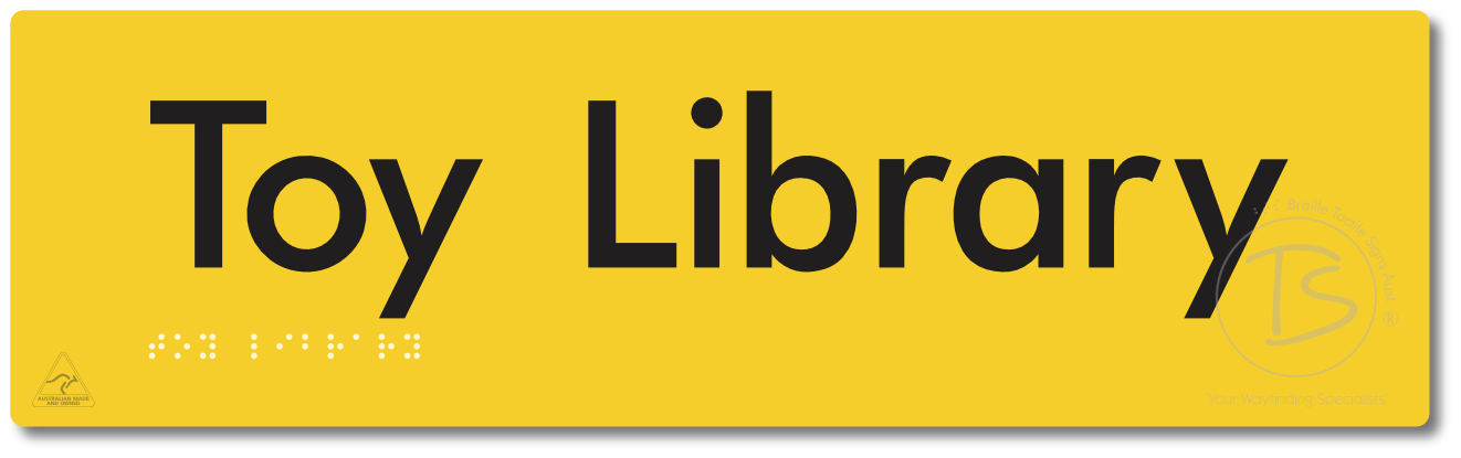Toy Library - Braille Tactile Signs Aust.