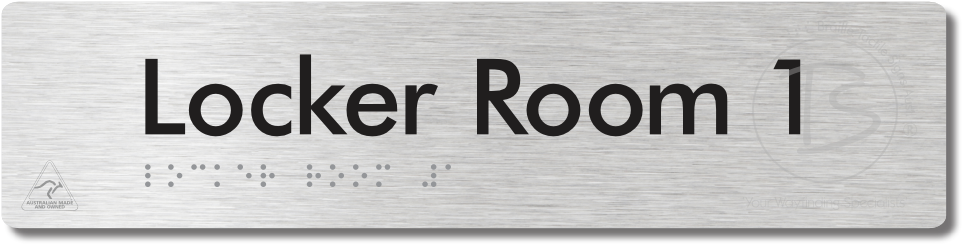 Locker Room 1 - Braille Tactile Signs Aust.