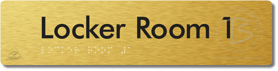 Locker Room 1 - Braille Tactile Signs Aust.