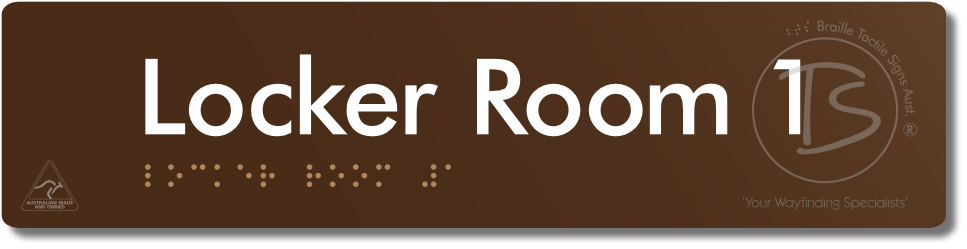Locker Room 1 - Braille Tactile Signs Aust.