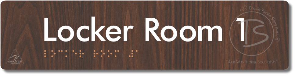 Locker Room 1 - Braille Tactile Signs Aust.