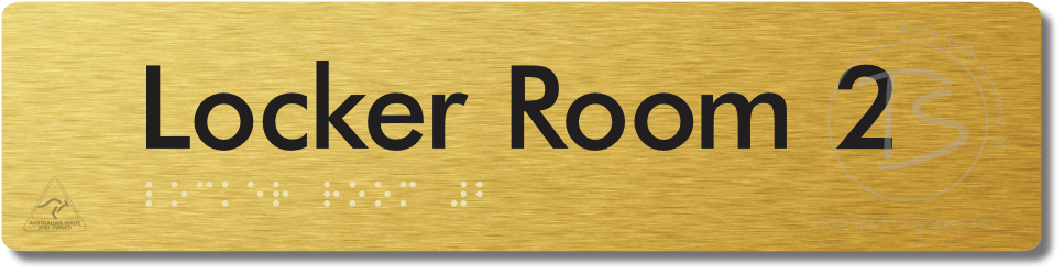 Locker Room 2 - Braille Tactile Signs Aust.