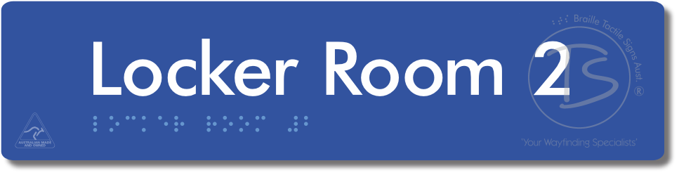 Locker Room 2 - Braille Tactile Signs Aust.