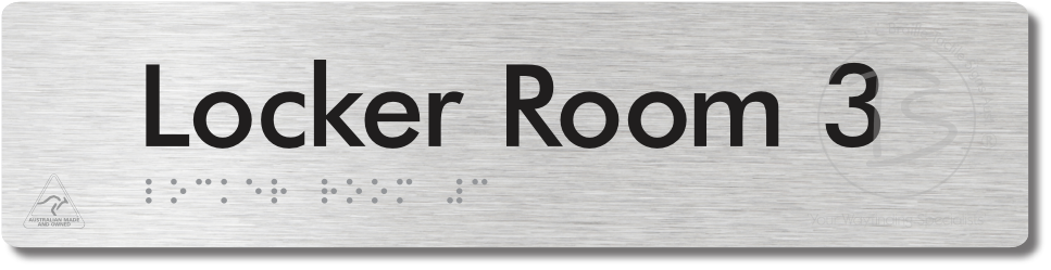 Locker Room 3 - Braille Tactile Signs Aust.