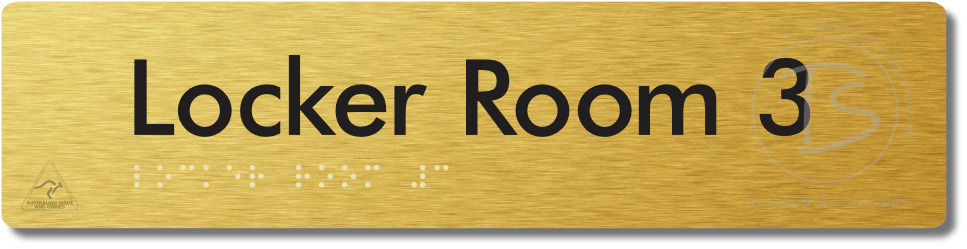 Locker Room 3 - Braille Tactile Signs Aust.
