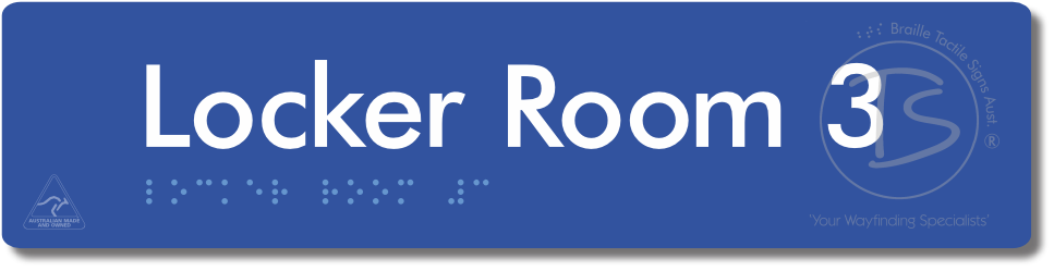 Locker Room 3 - Braille Tactile Signs Aust.
