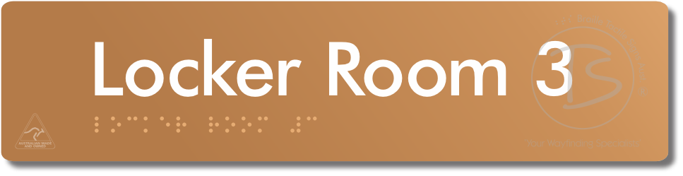 Locker Room 3 - Braille Tactile Signs Aust.
